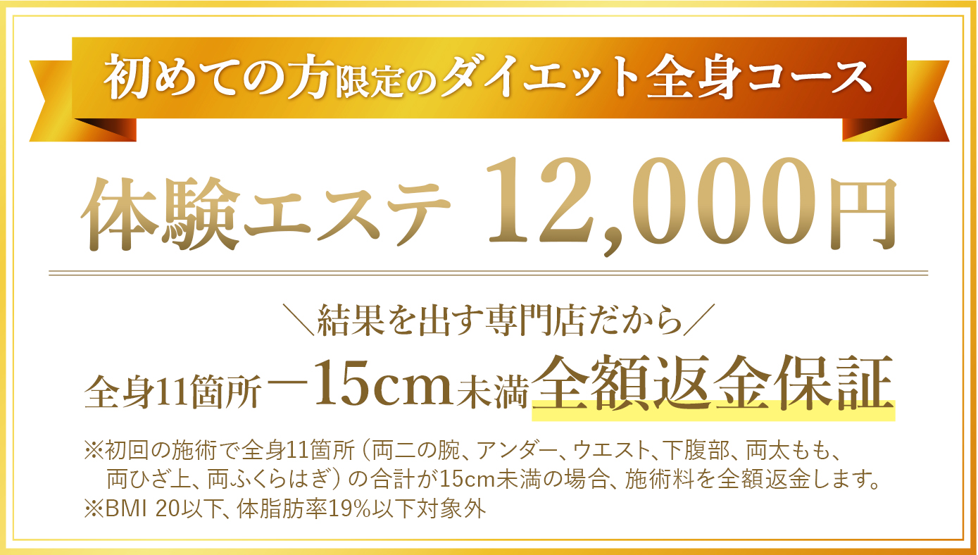 体験エステ15000円プラン